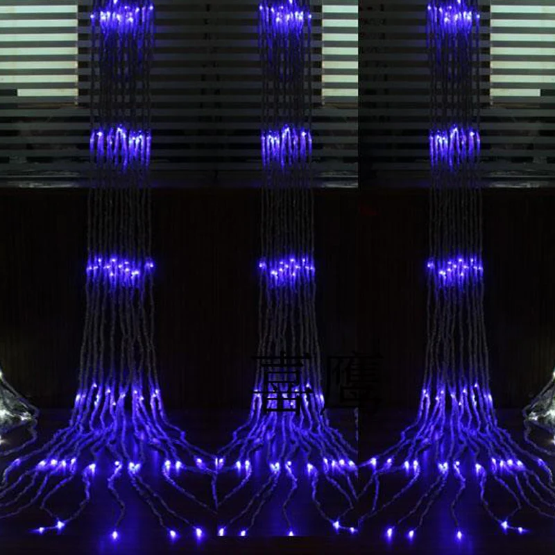 3x3M 320LED Waterfall Waterproof Meteor Shower Rain LED String Lights For Holiday Light Wedding Xmas Christimas Party Decor