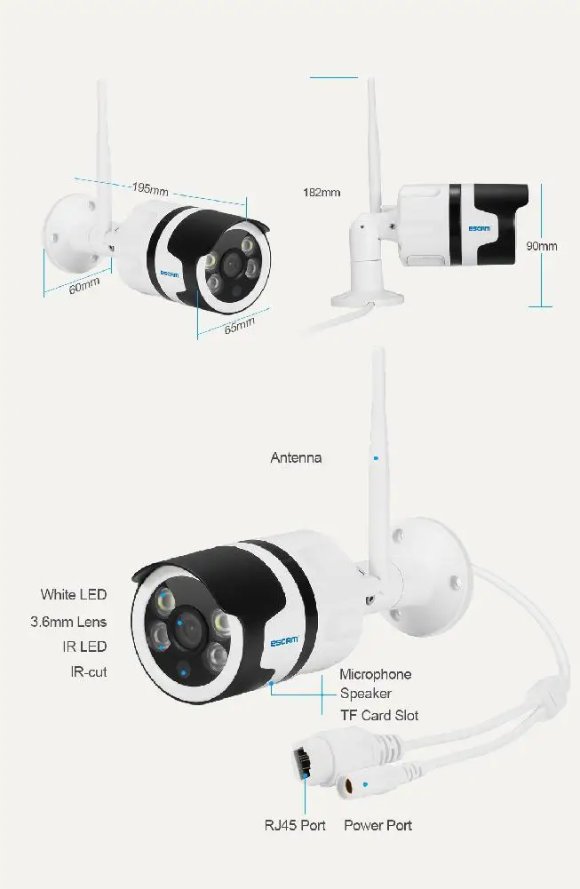 QF508 HD 1080 P беспроводная Wifi ip-камера Открытый водонепроницаемый инфракрасный охранный модуль Bulllet камера