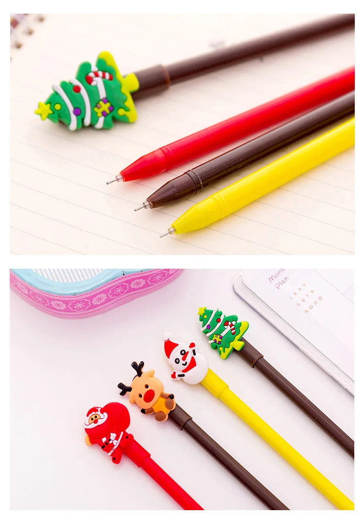 Neutra para Escrever Presentes por Atacado Gel dos Desenhos Caneta Animados Natal Estudante Escritório Canetas Papelaria Animal Estacionário Crianças 40 Pçs 5 Canetas de gel