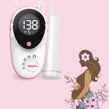 Фетальный допплер Круглый Большой экран пренатальный датчик для отслеживания плода воспроизведения памяти кабель для записи