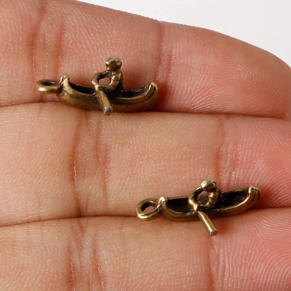 

SALES Fashion 8*18mm 9pcs metal BOAT charms Pendant antique bronze plated for DIY Zinc Alloy charms Bracelet Jewelry Findings