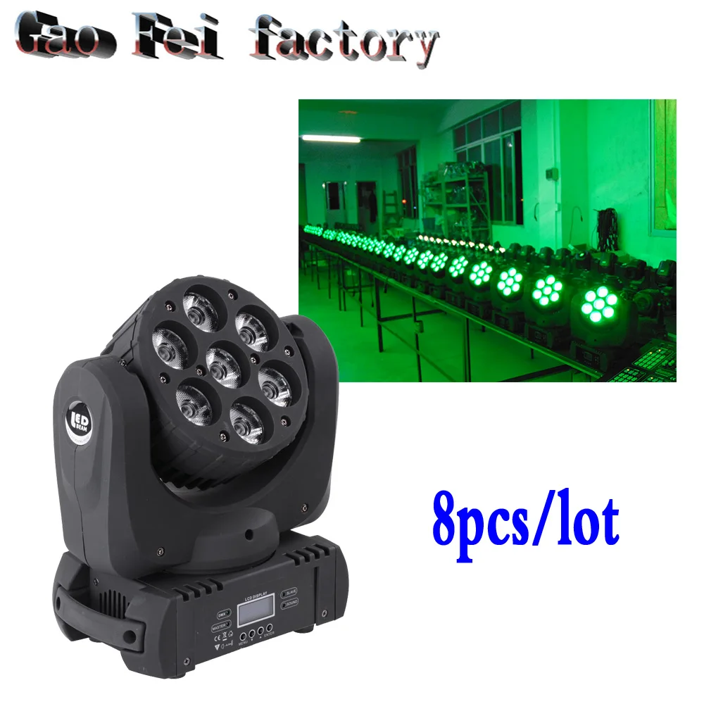 

8pcs/lot 7 * 12w led big bee eyes moving head light Osram RGBW led beam moving head bee beam wash movinghead light