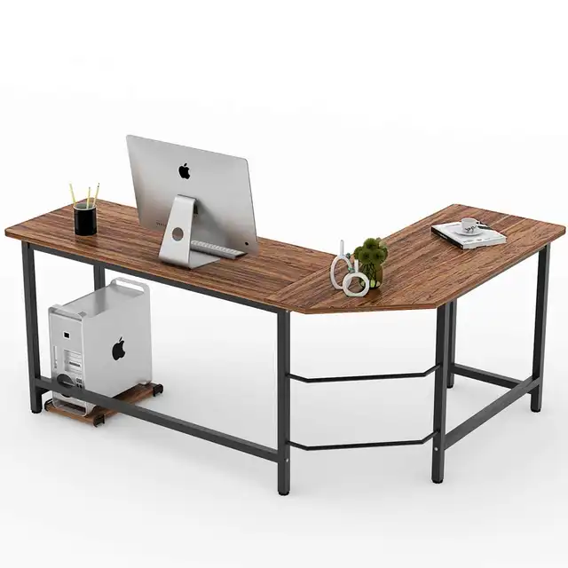 Vintage L Shaped Desk Corner Computer Pc Laptop Study Table Computer Desk Pc Laptop Study Table