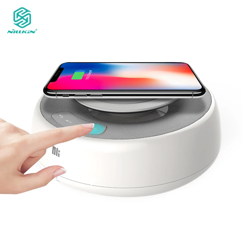 

Nillkin 2in1 QI Fast Wireless Charger + Bluetooth Speaker Cozy MC2 with NFC AUX Input CSR 4.0 Hi-Fi Sound Home Speaker