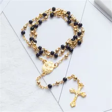 Браслеты «Крест Иисуса» в винтажном стиле; религиозное украшение в виде золотого Иисуса; религиозные браслеты из бисера