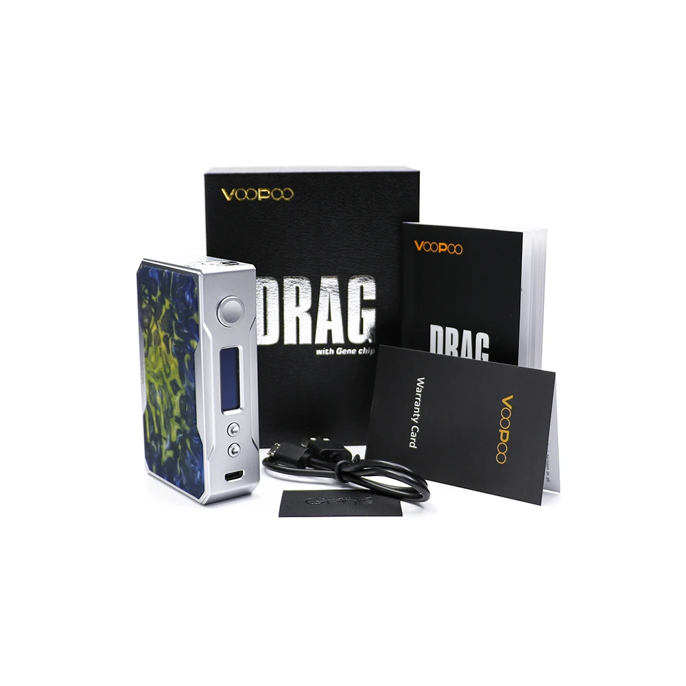 Оригинальный бокс мод VOOPOO DRAG 157 Вт TC электронная сигарета 18650 вейп с чипом US GENE из
