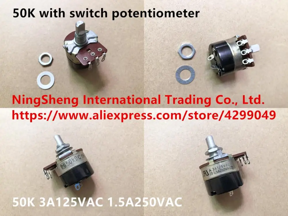 

Original new 100% Japan import with switch potentiometer 50K 3A125VAC 1.5A250VAC