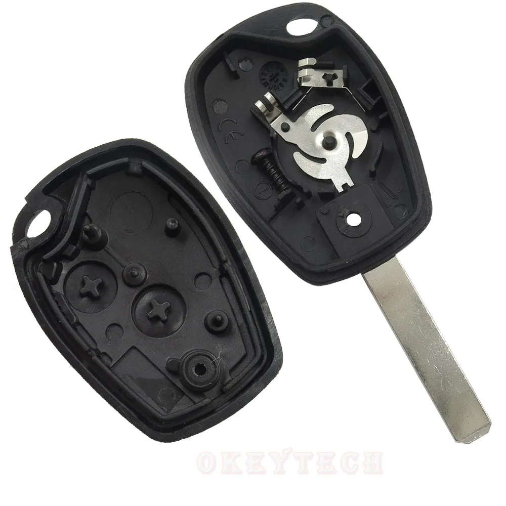 Чехол для ключа OkeyTech с 2 кнопками Renault Duster Modus Clio 3 поддерживается DACIA Logan Sandero