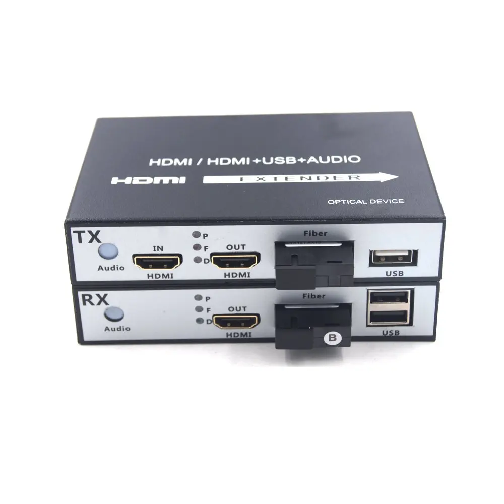PUZHIJIE HDMI Extender over Fiber optic media converters with KVM USB2