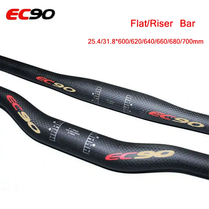 EC90 3K Matt Handlebar Carbon Fiber 31.8//25.4mm Flat//Riser MTB Bicycle Bar US.