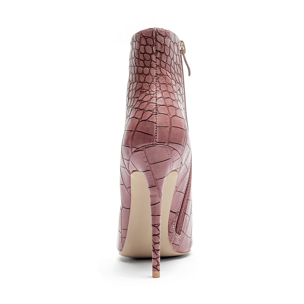 Arden Furtado/Коллекция года; сезон весна-осень; Ботильоны на молнии для женщин; пикантные женские ботинки на шпильке с острым носком; цвет желтый, бежевый, розовый