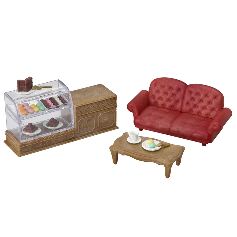 Sylvanian Families кукольный домик мебель сцены аксессуары шоколадный салон без фигурок#6016