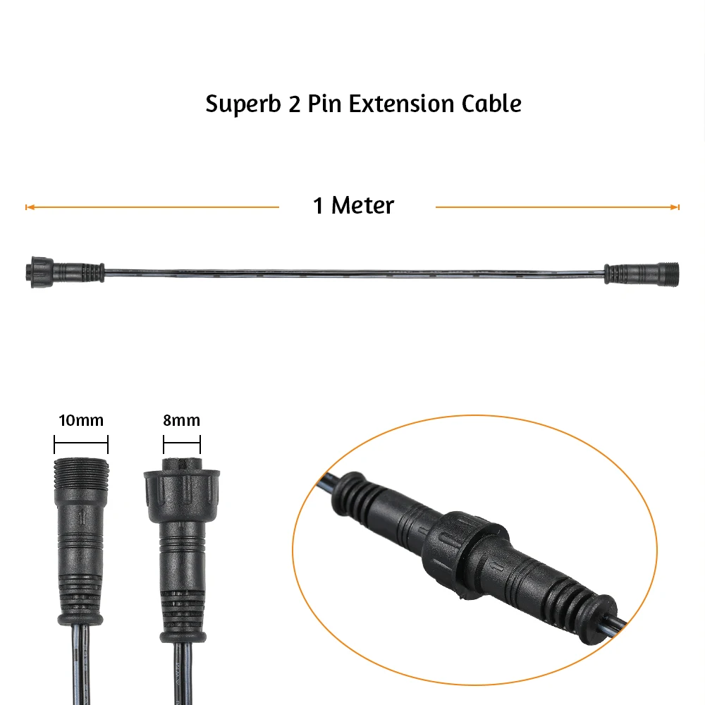 Tomshine удлинитель провода 5 упаковка 1 м/3.3Ft 2Pin с мужской и женский разъемы IP67 водонепроницаемость для палубе светильник