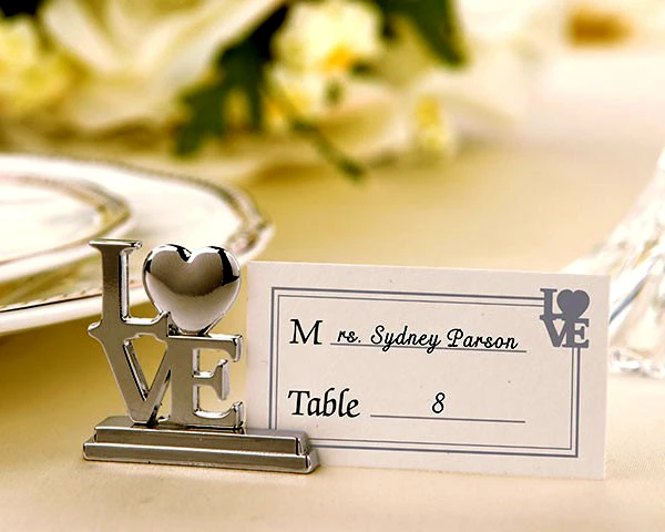 

Fast Delivery! Factory Directly Sale Wedding Favor "LOVE" Place Card Holder-Photo Holder With Matching Place Cards Wholesale