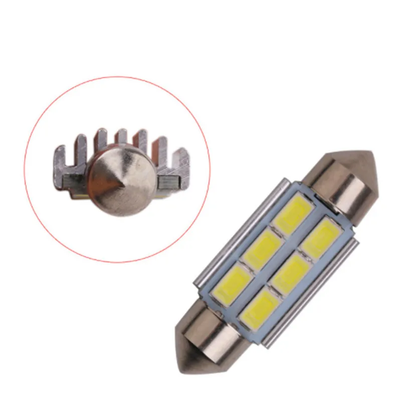 100x светодиодная гирлянда 31 мм C5W 36 мм светодиодный canbus 6SMD 39 мм 42 мм светодиодный 9 SMD 5630 интерьер автомобильного салона лампа поворотника Чтение лампы