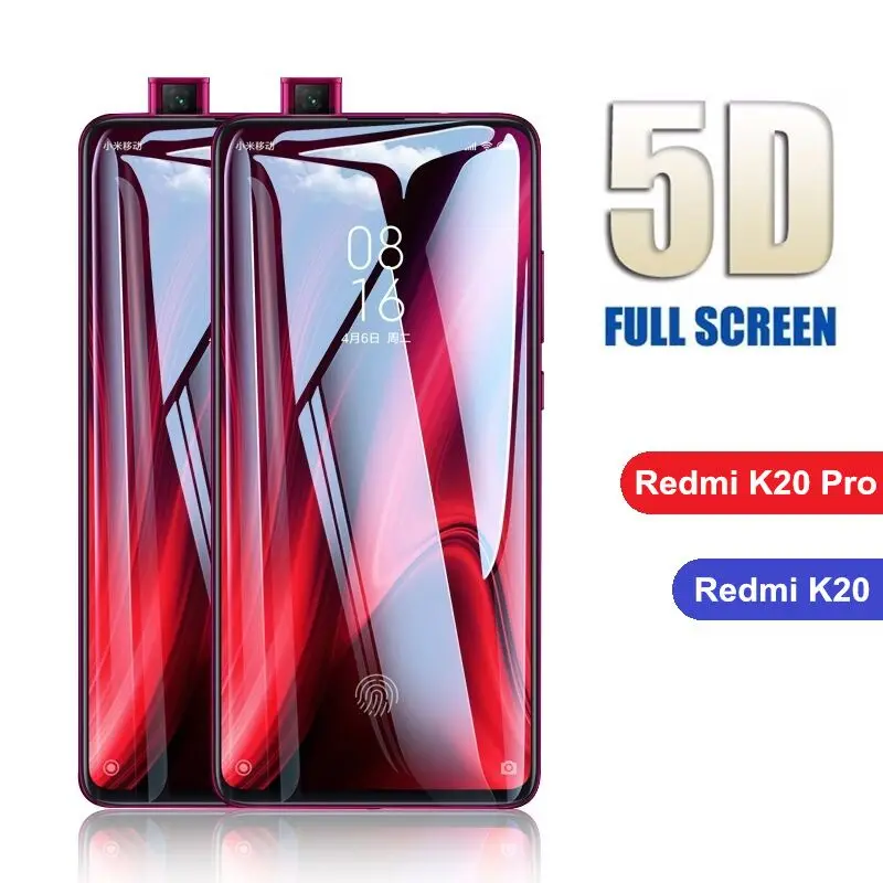 

5D Tempered Glass For Xiaomi Redmi K20 Pro Full cover Protector Redmi K20 smartphone Toughened Protective Film