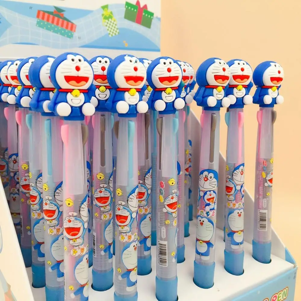 1 шт 3 цвета Doraemon шариковая ручка мультфильм животных шариковые ручки материал Escolar офисные школьные принадлежности для письма