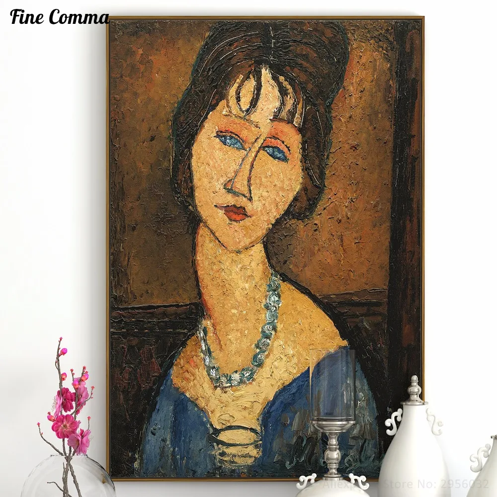 Portrait of Jeanne Amedeo Modigliani Hand Painted Painting on Canvas Large Classical Old Masterpiece Reproduction Art Replica