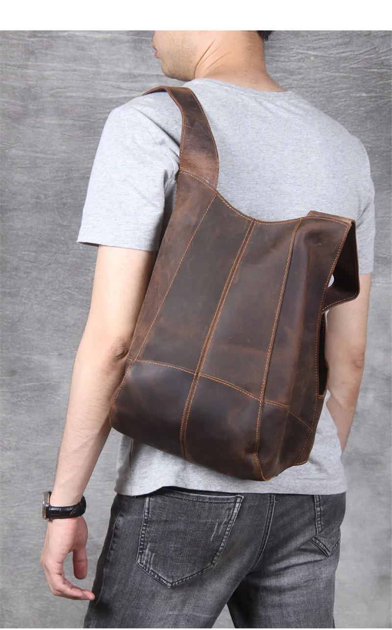 PNDME Простой Высококачественный кожаный мужской женский рюкзак crazy horse, винтажный Повседневный дизайнерский небольшой рюкзак из натуральной кожи
