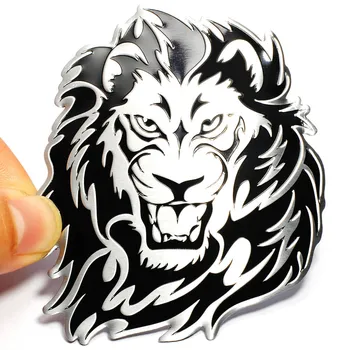 

Car Decoration Animal Stickers Logo Metal 3D Creative Lion Aluminium Emblem Badge Decal Motorcycle Auto Styling Car Accessories