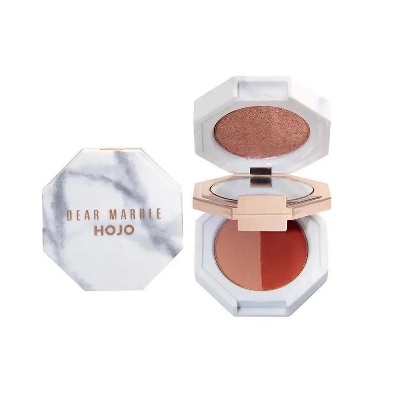 

New Double-layer Folding Marble Eyeshadow Palette Nude Makeup Shimmer Matte Lazy Shadow Long-lasting Easy to Use Flash