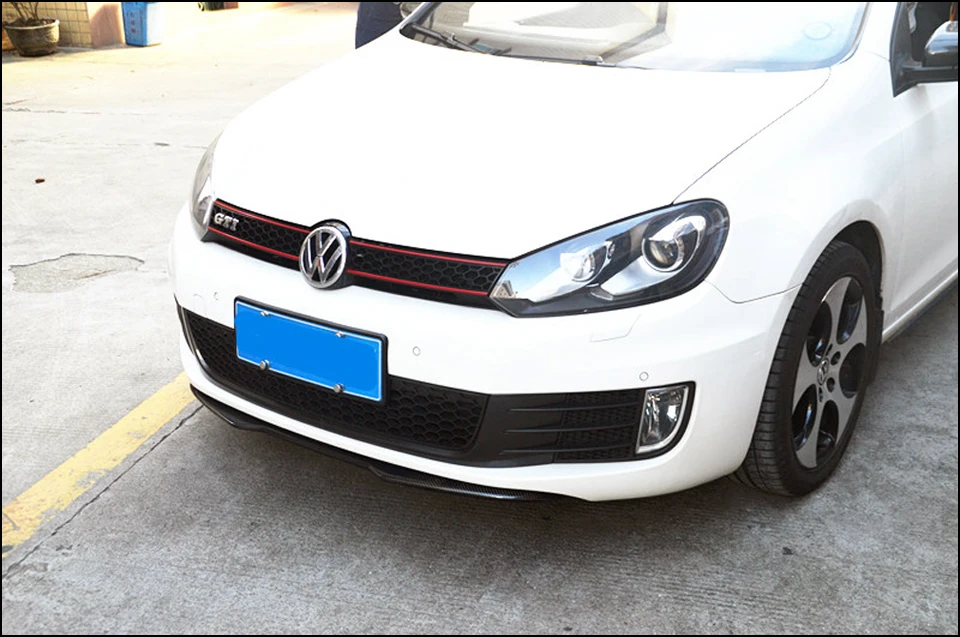 H1 стиль карбоновый передний бампер спойлер для VW Гольф VI GTI 2009-2012 golf 6 MK6 GTI cf Стайлинг передняя губа(только подходит GTI