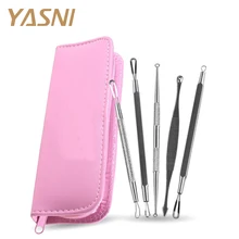 5 шт./компл. розовый цвет для удаления угрей, Очищающий Инструмент акне пятна иглы прыщей пятна экстрактор Макияж для лица Уход за лицом FS46