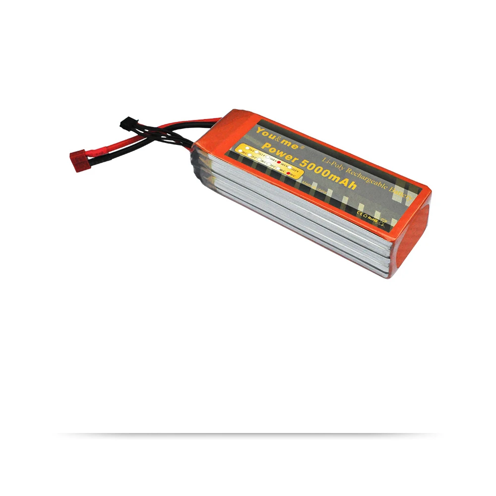

Youme LiPo 5S Battery 18.5V 5000mAh 50C Max 100C RC Bateria For RC Helicopters Cars Drone AKKU Quadcopter Boat Airplane