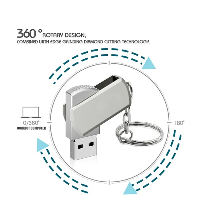 Флеш-накопитель usb 3,0 Металлический флеш-накопитель 128 Гб 64 ГБ 32 ГБ 16 ГБ 8 ГБ высокоскоростное устройство memoria флеш-накопитель usb с ремешком