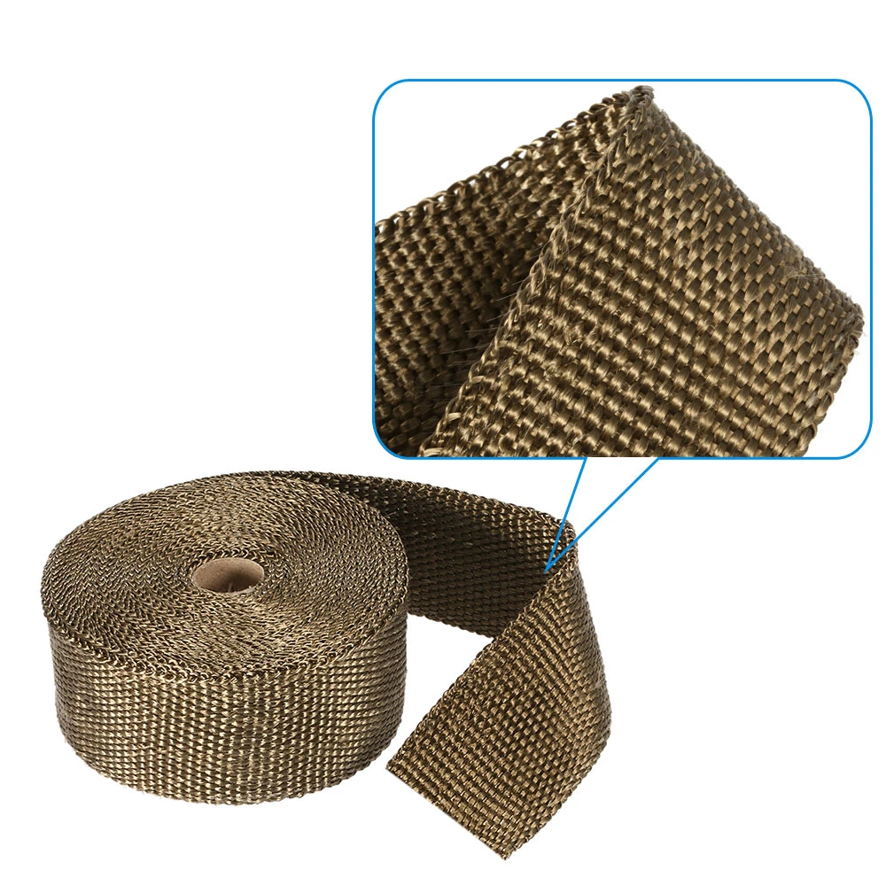 Car Exhaust Pipe Header Heat Wrap Resistant Downpipe 10 Stainless Steel Ties 5mx5cm