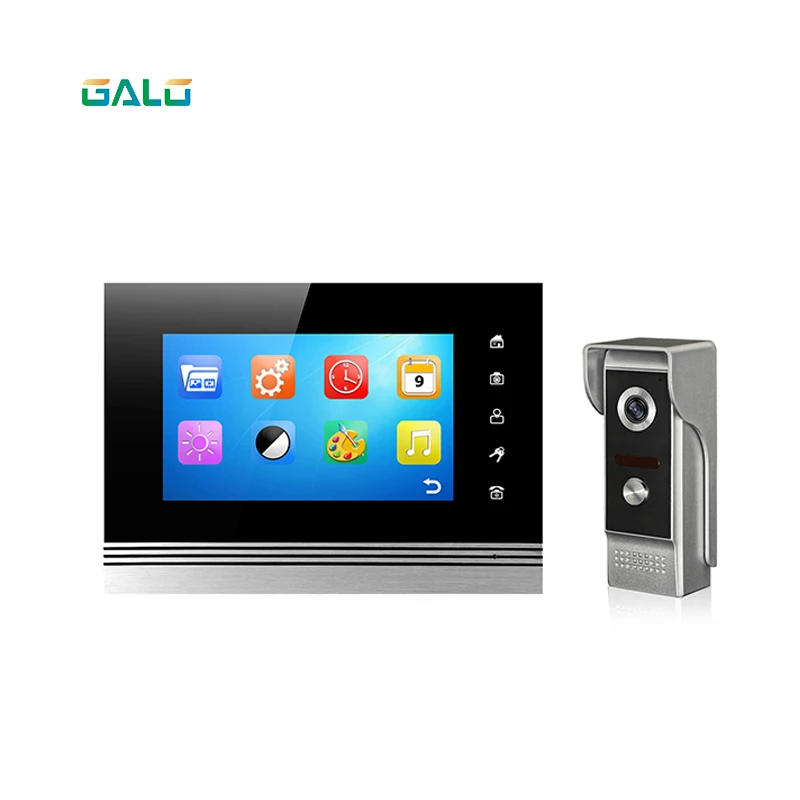 

New 7 inch Video Doorbell Monitor Intercom With 960TVL Outdoor Camera IP65 Door Phone Intercom System