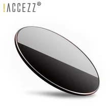 ACCEZZ Ультра Тонкая зеркальная Беспроводная зарядка 10 Вт для iPhone X 8 Plus XS MAX XR samsung Galaxy S8 S7 S6 Edge Универсальный Круглый адаптер