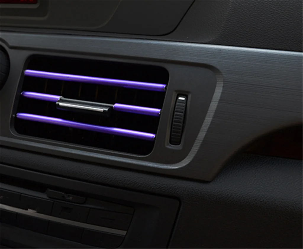 Автомобильная вентиляционная решетка ободок крышки внешний декор полосы для Защитные чехлы для сидений, сшитые специально для Opel Astra g/gtc/j/h Corsa Antara Meriva Zafira Insignia Mokka KX3 KX5