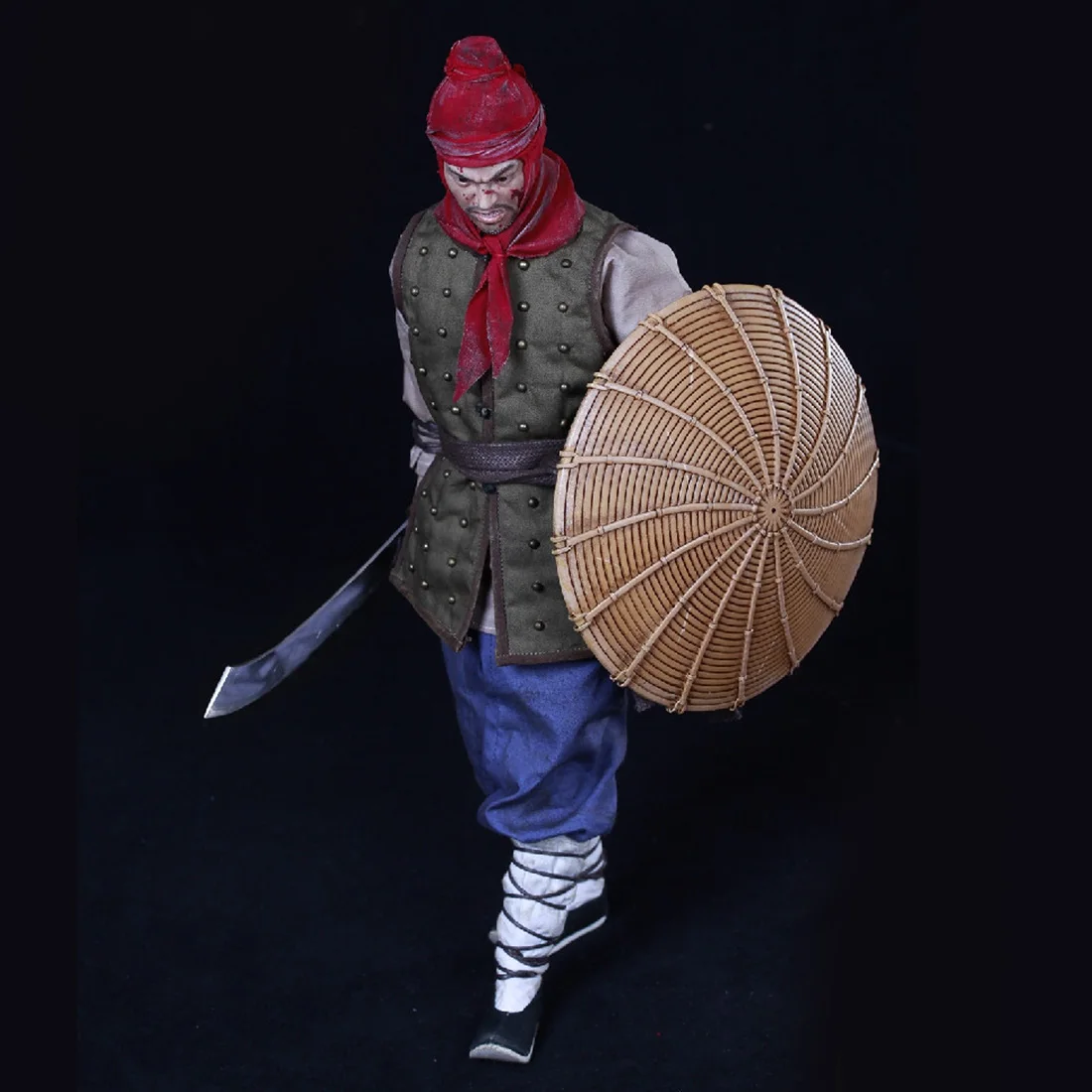 1/6 30 см высокая Древняя китайская солдатская модель династии Мин серия Qi армейская фигурка модель с саблем и щитом высокое качество