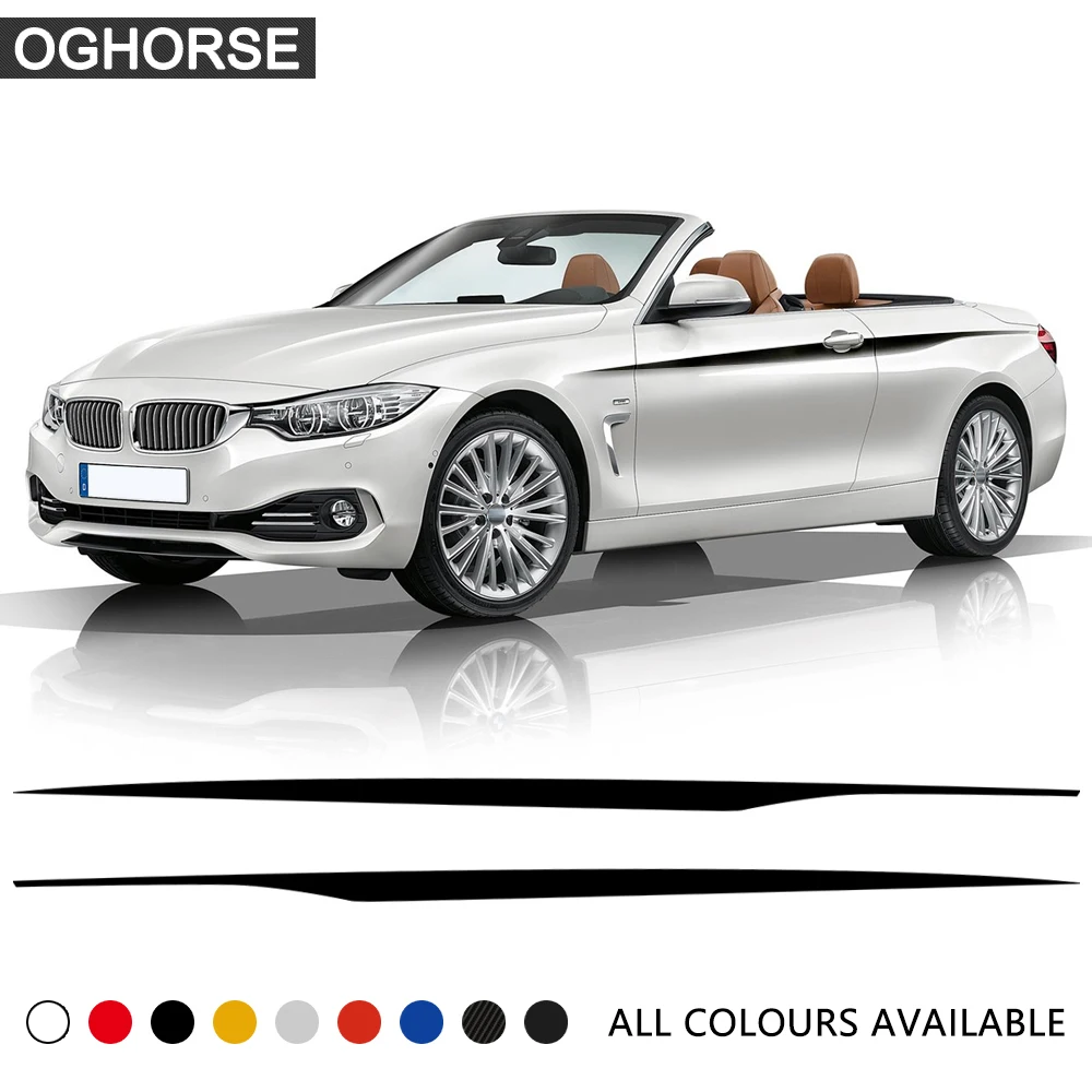 

M Performance Door Side Stripes Waistline Body Stickers Decal for BMW 4 Series F32 F33 420i 428i 435i Car Styling Accessories