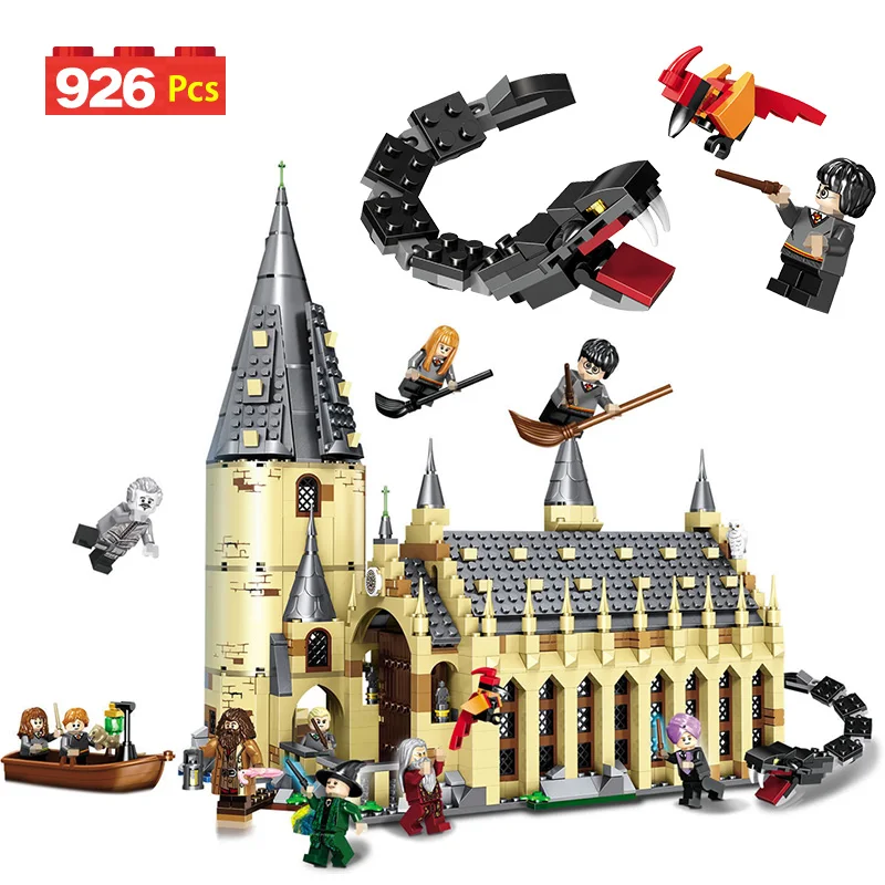 

926pcs Harri Potter Series Building Blocks Compatible Legoing Architecture Hogwarts Great Hall Brick Educational Toys