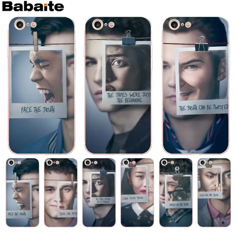 

Babaite 13 reasons why Simple Soft TPU Cases Fashion Color phone Cover for Apple iPhone 8 7 6 6S Plus X XS max 5 5S SE XR Cover