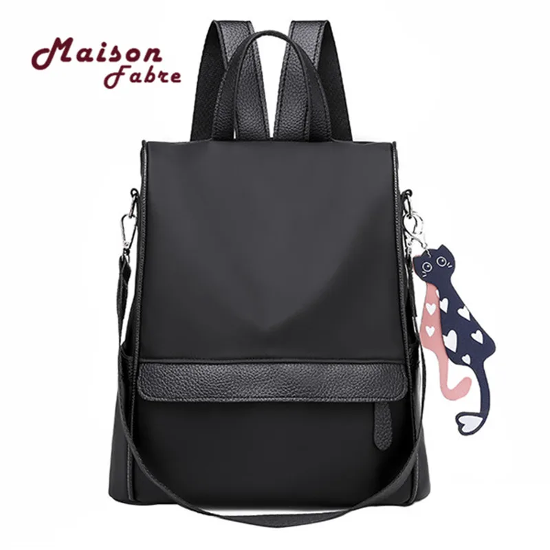 

HB@2019 Casual Backpack Women Black Oxford School Bags for Teenagers Girls Waterproof Nylon High Quality Travel Backpack Female