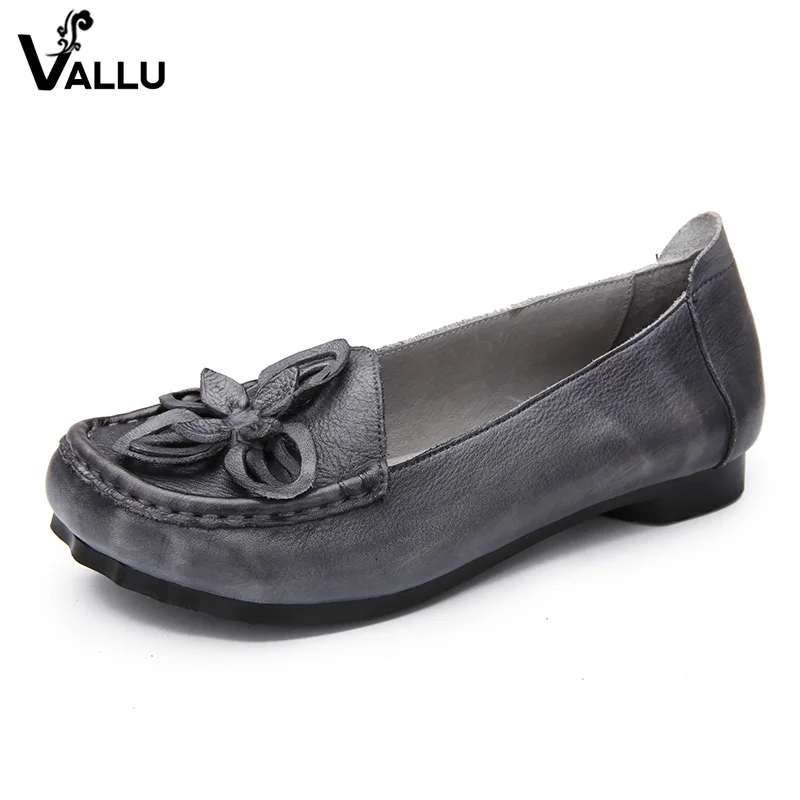 VALLU/ г., оригинальная обувь ручной работы женская обувь на плоской подошве, украшенная цветами, из натуральной кожи, в винтажном стиле, удобные мягкие повседневные женские мокасины