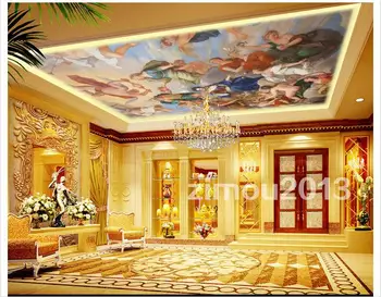 

3d photo wallpaper 3d ceiling wallpaper murals Ou to figure the zenith ceiling adornment mural painting home decoration