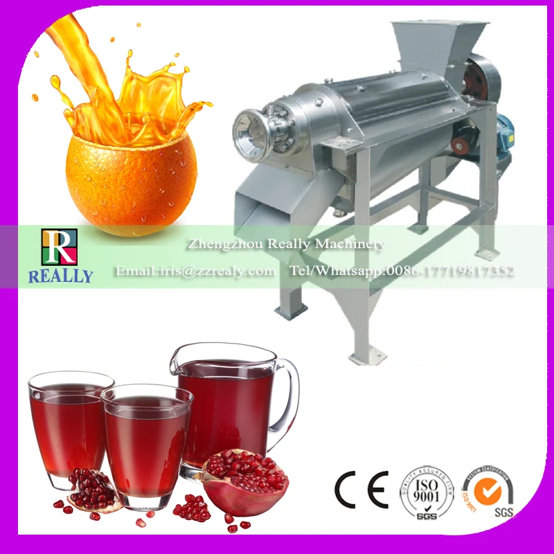 Industrial screw lemon squeezer machine / ginger juice extraction