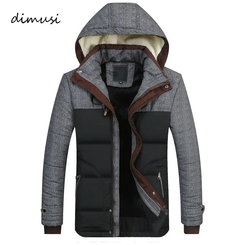 Fleece Männer Dimusi Warme Parka Jacke Winterjacke Lässig 34LR5Aj