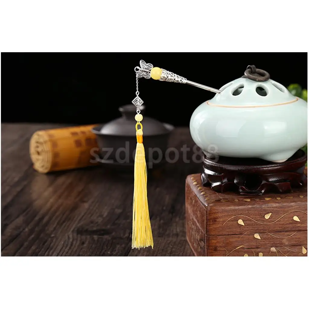 Handmade Chinese Girl Classic Butterfly Tassel Hairpin Headdress Hair Stick