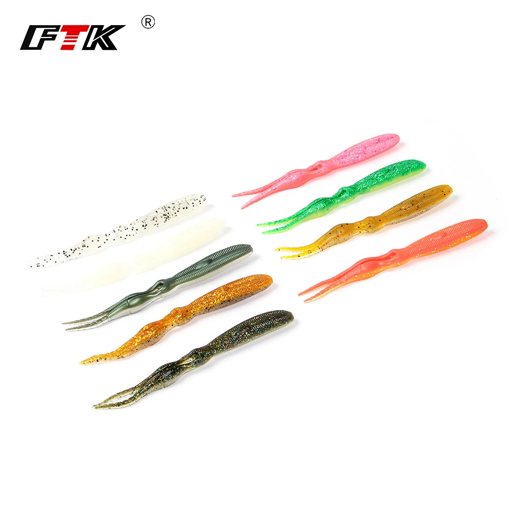  Soft Lure 10g 140mm 4PCS/Lot Fishing Lure 9 Colors Long Tail Fish Soft Bait Swimming Lure for Fishi