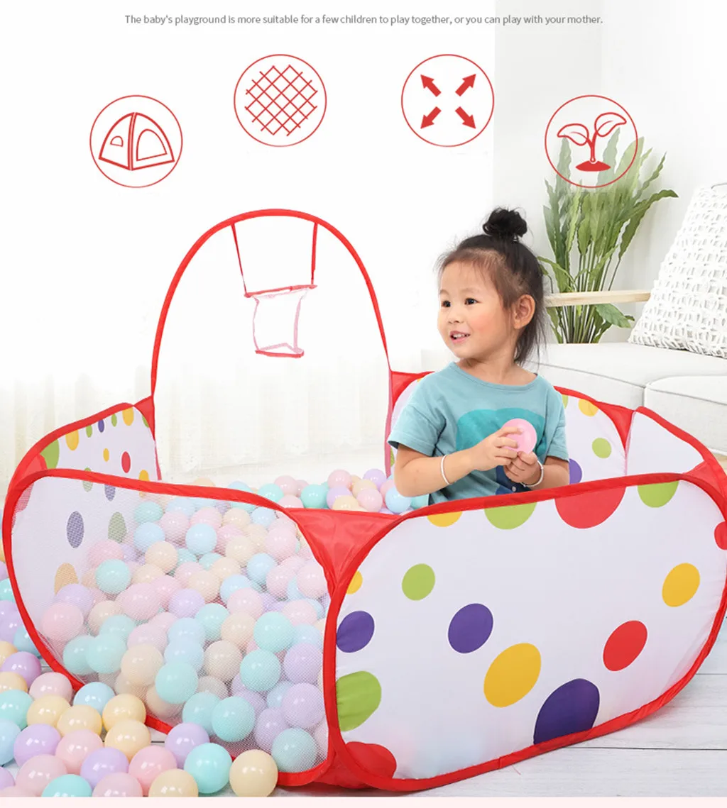

Kids 120cm Ball Pit Ball Tent Basketball Hoop Zipper Storage Bag for ToddlerBasketball Hoop a playpen for a baby a523