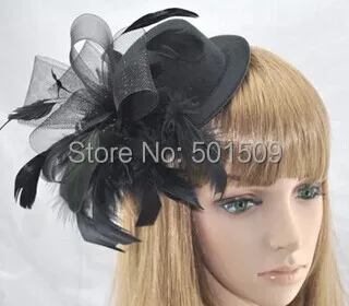 

Free ship black/pink/red/blue/white/grey/green/purple medieval hair decoration feather flower veil hat stage costume accessory