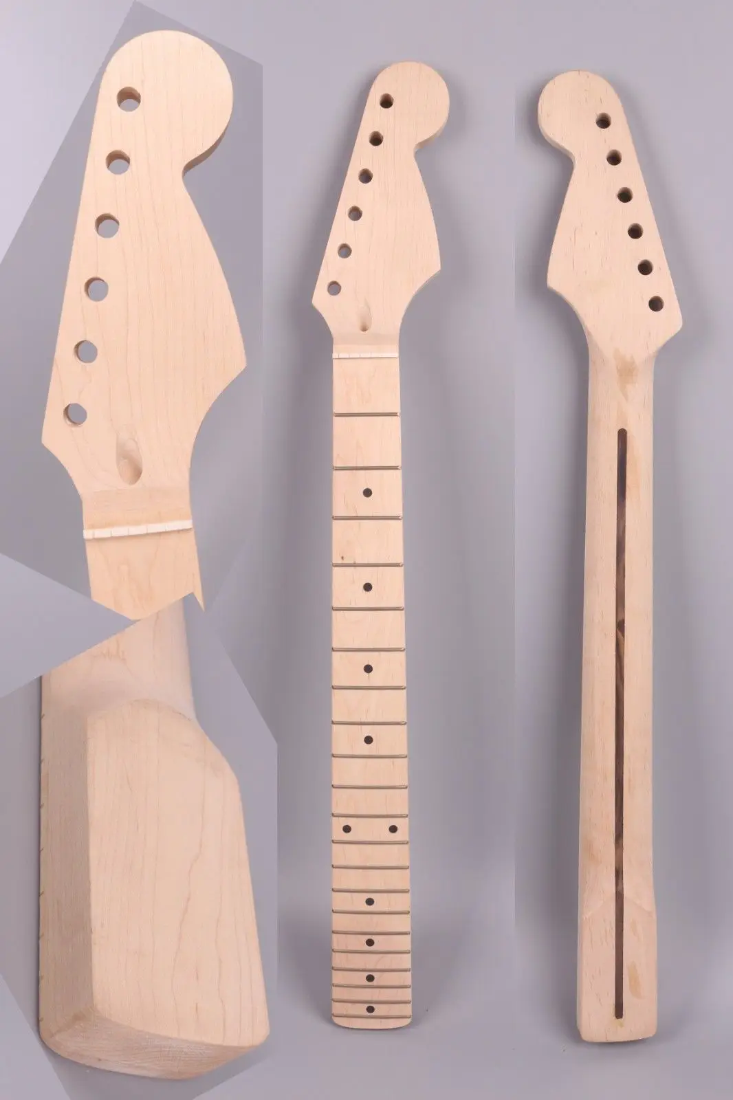 Guitar Neck Replacement 21 Fret 25.5 Inch Dot Inlay Maple Wood Parts-in