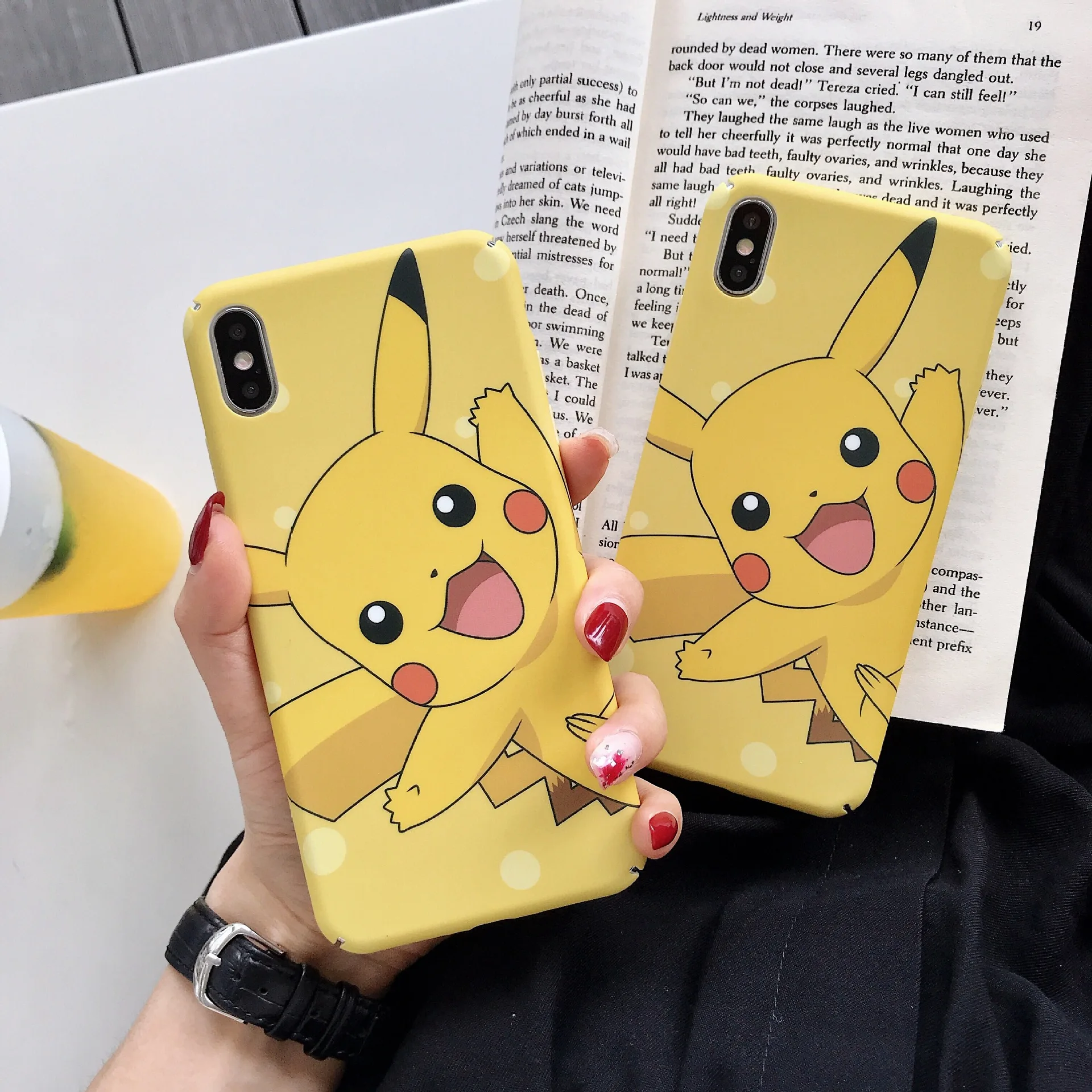 

For iPhone 7 8 6 6s 7 Plus X cover Pokemons pikachue Anime Phone Case for coque iPhone 7 7 plus case XR XS MAX kawaii Case shell