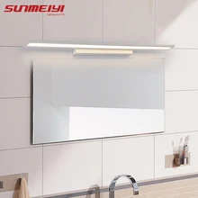 Morden Anti-fog Waterproof Acrylic Mirror Light LED Bathroom Wall Lamp Brief Indoor Lighting Fixtures Sconce for Home Bed