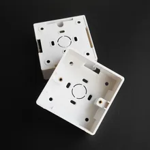 6pcs/Lot Residential Commonly Used 86 Model PVC Surface-type Outlet Junction Box Electrical Accessories Socket Mounting Box